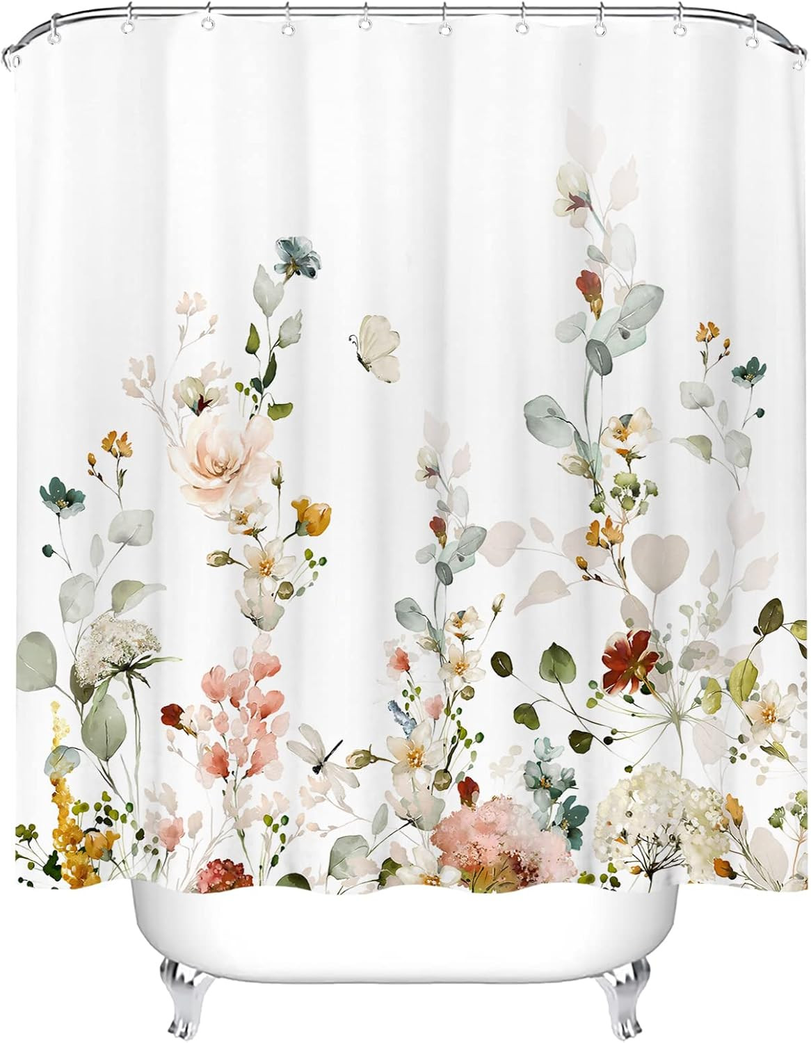 Custom Printed Bath Curtain — custom printed polyester bath curtain detail view