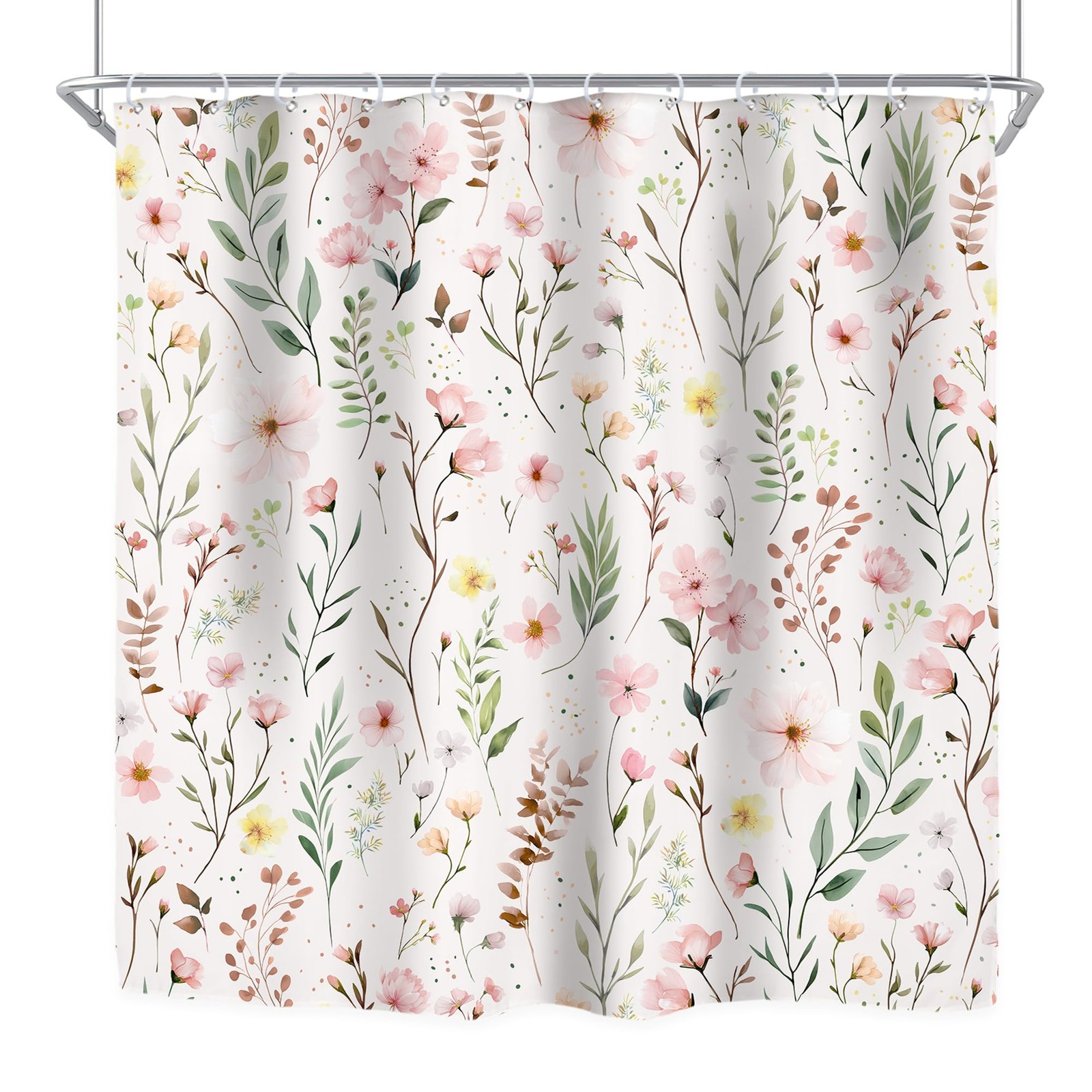 Custom Printed Bath Curtain — custom printed polyester bath curtain detail view