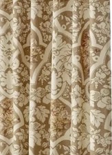 ONE POTTERY BARN CAMILLA FLORAL MEDALLION LINED LINEN COTTON DRAPE PANEL 50x96 — custom printed polyester bath curtain