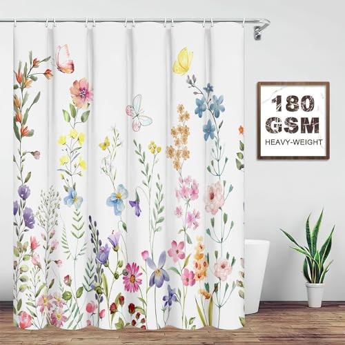 Custom Printed Bath Curtain — custom printed polyester bath curtain detail view