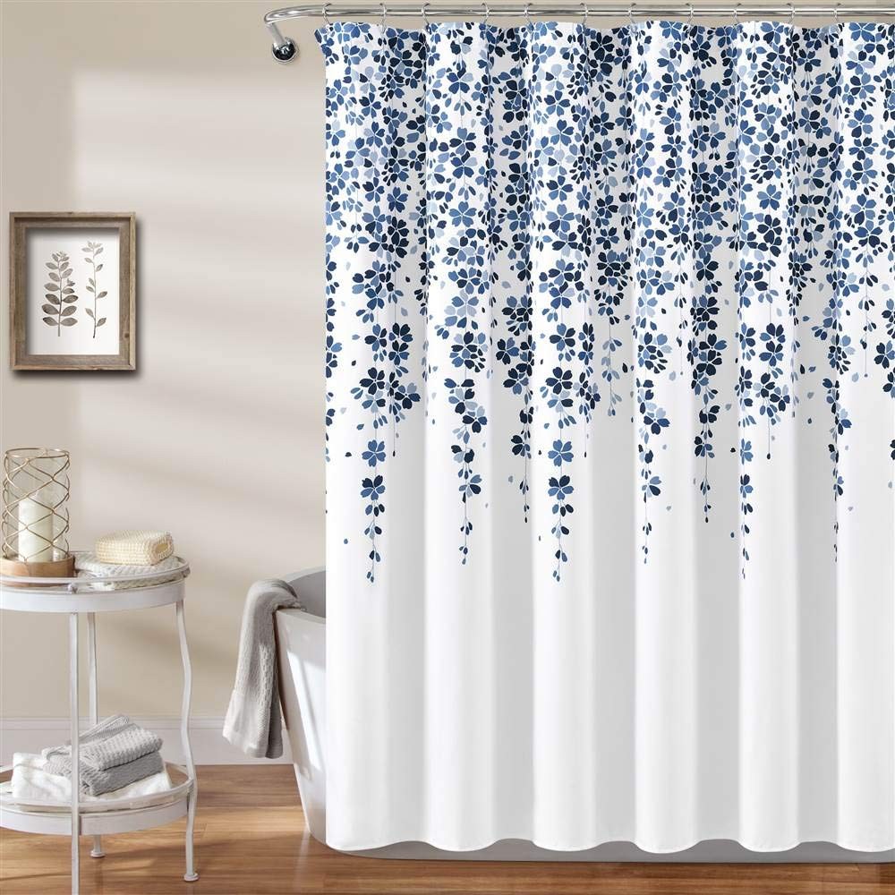 Custom Printed Bath Curtain — custom printed polyester bath curtain detail view