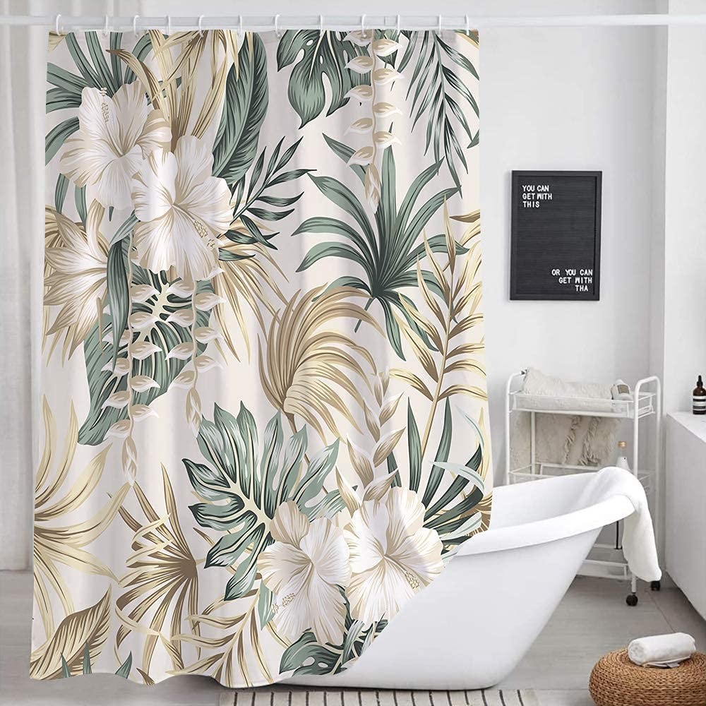Custom Printed Bath Curtain — custom printed polyester bath curtain detail view