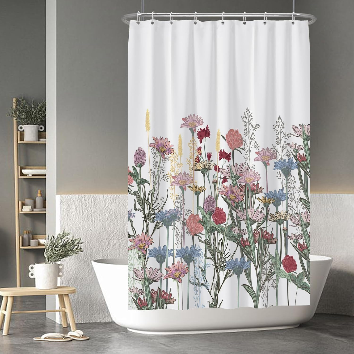 Custom Printed Bath Curtain — custom printed polyester bath curtain