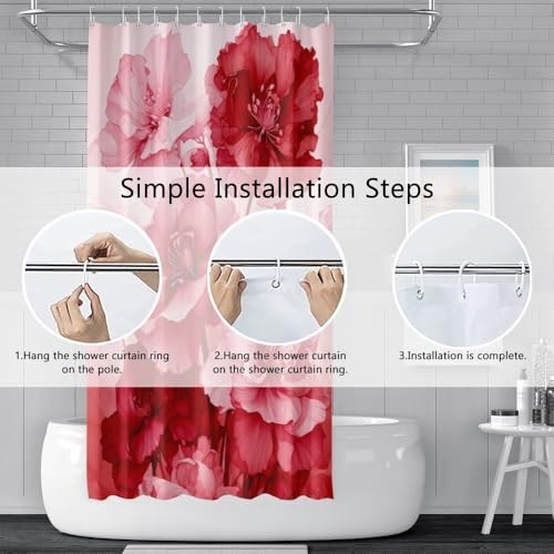 Custom Printed Bath Curtain — custom printed polyester bath curtain detail view