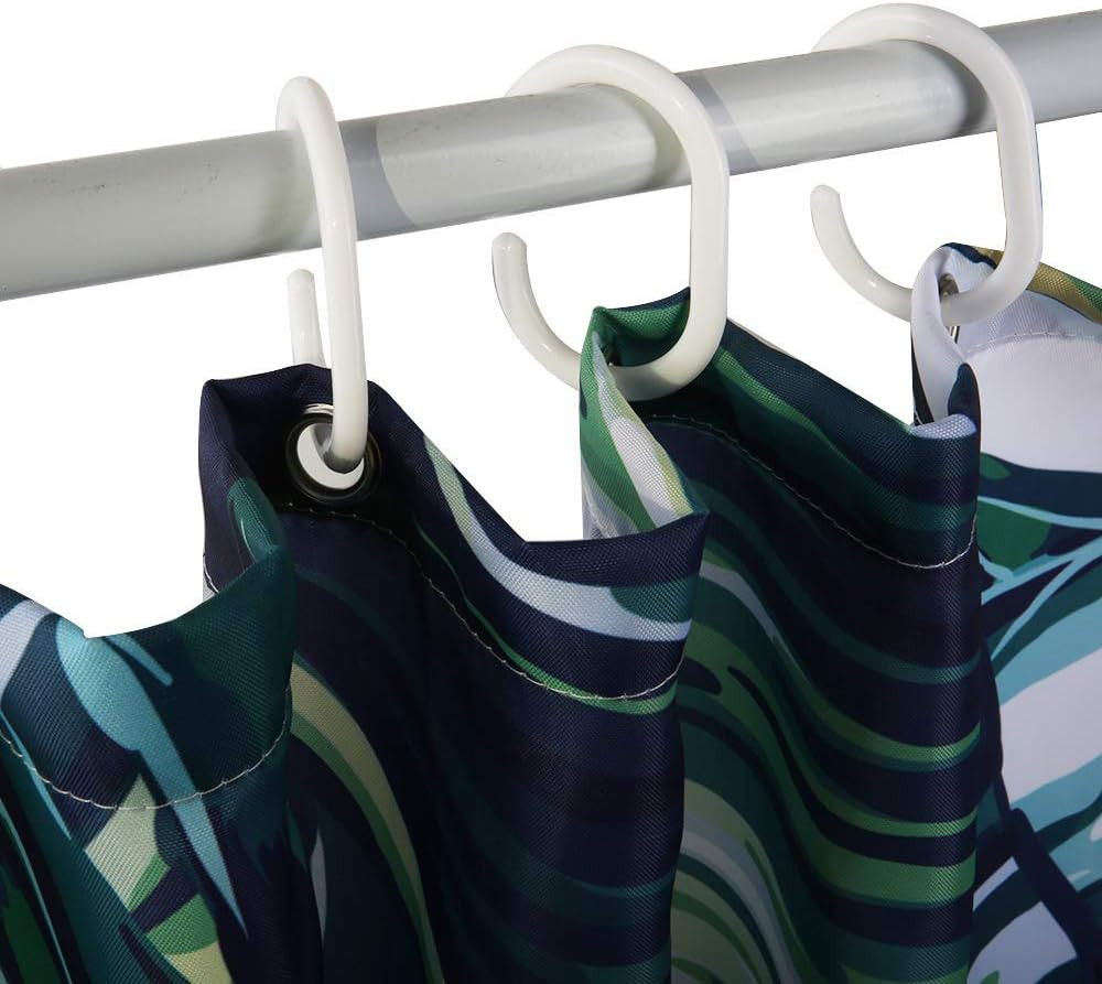 Custom Printed Bath Curtain — custom printed polyester bath curtain detail view