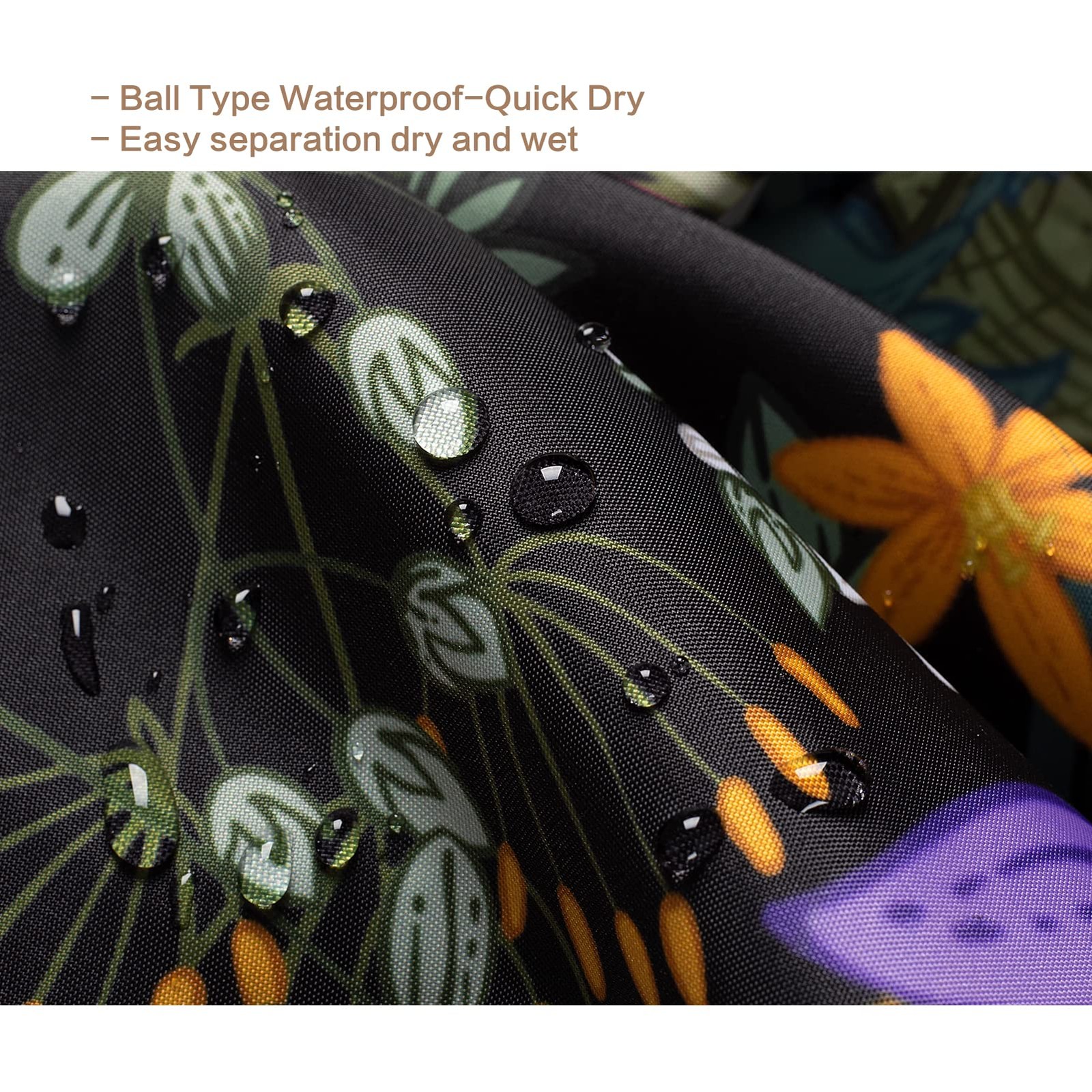Custom Printed Bath Curtain — custom printed polyester bath curtain detail view