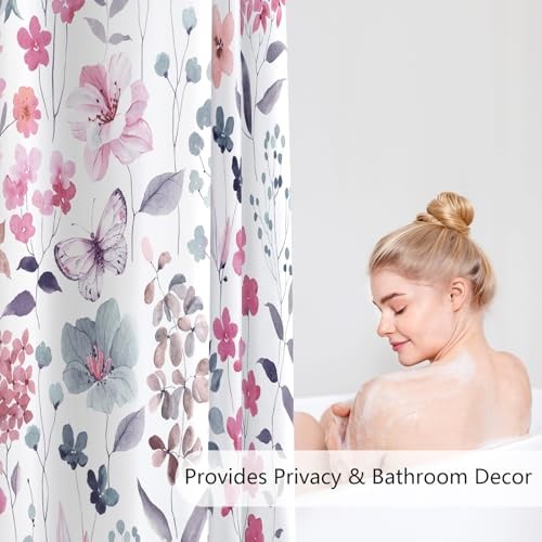 Custom Printed Bath Curtain — custom printed polyester bath curtain detail view