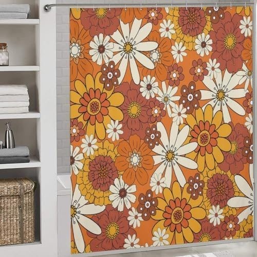 Custom Printed Bath Curtain — custom printed polyester bath curtain detail view