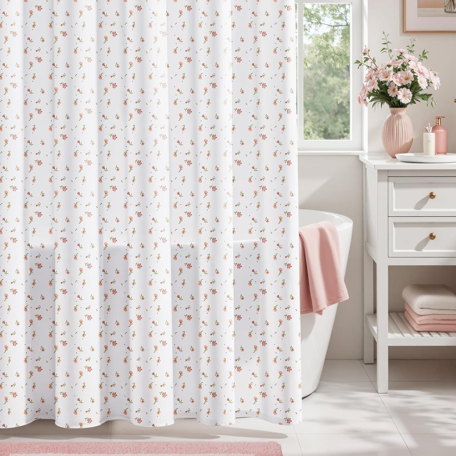 Custom Printed Bath Curtain — custom printed polyester bath curtain