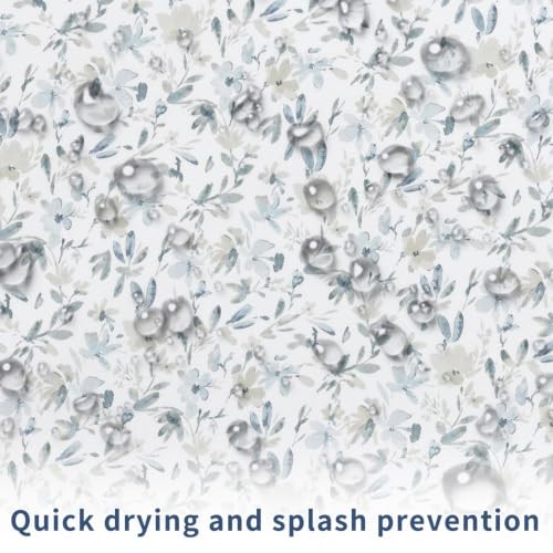 Custom Printed Bath Curtain — custom printed polyester bath curtain detail view