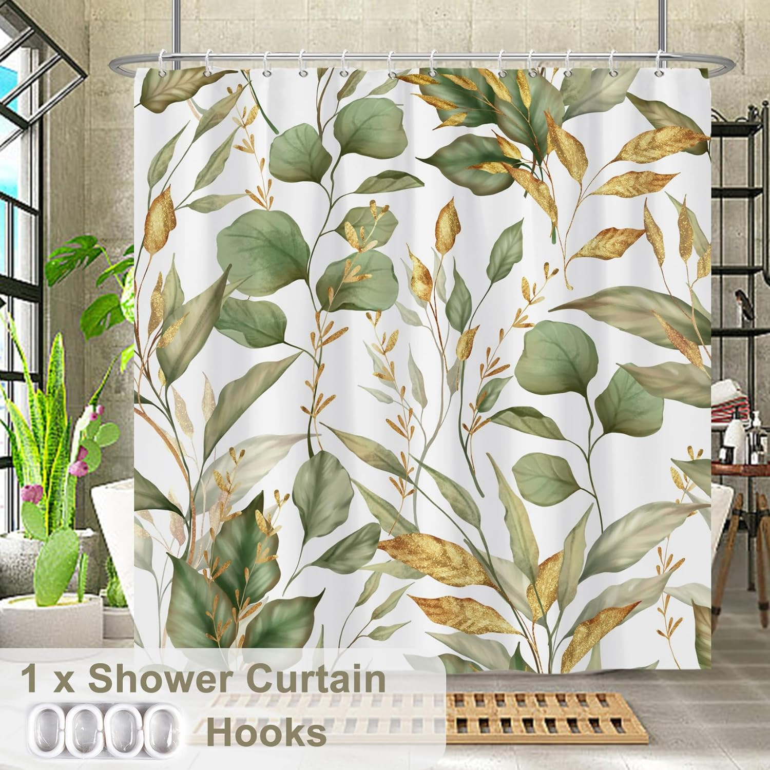 Custom Printed Bath Curtain — custom printed polyester bath curtain detail view