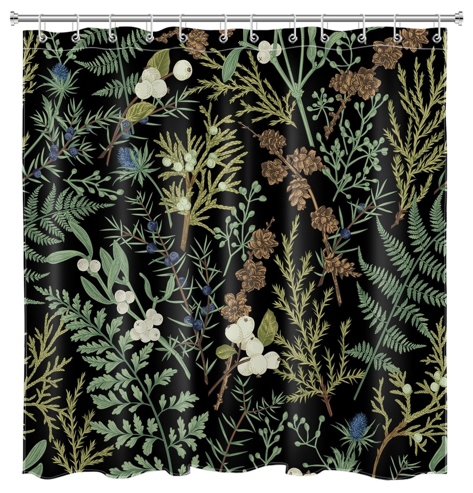 Custom Printed Bath Curtain — custom printed polyester bath curtain detail view