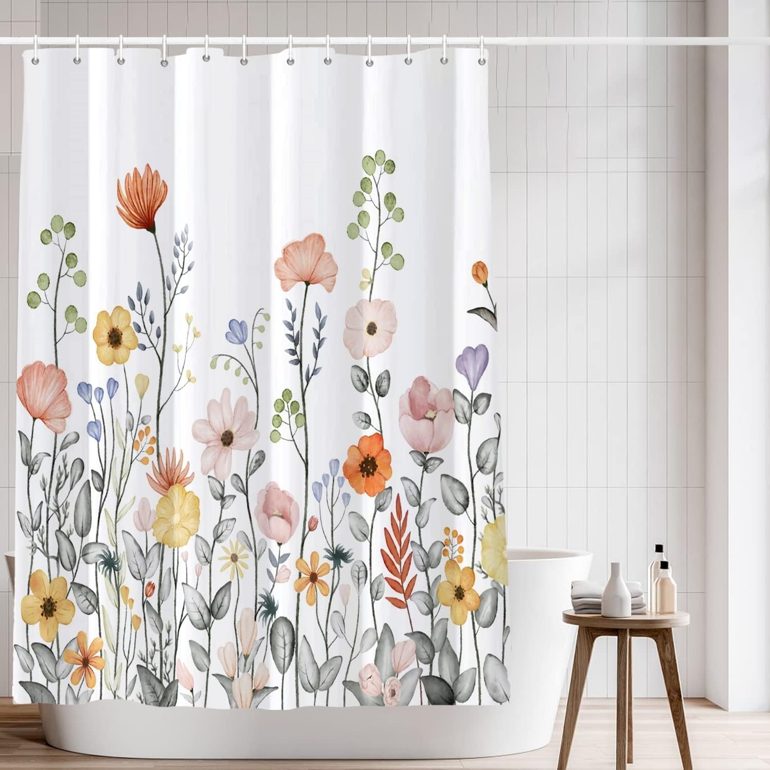 Custom Printed Bath Curtain — custom printed polyester bath curtain