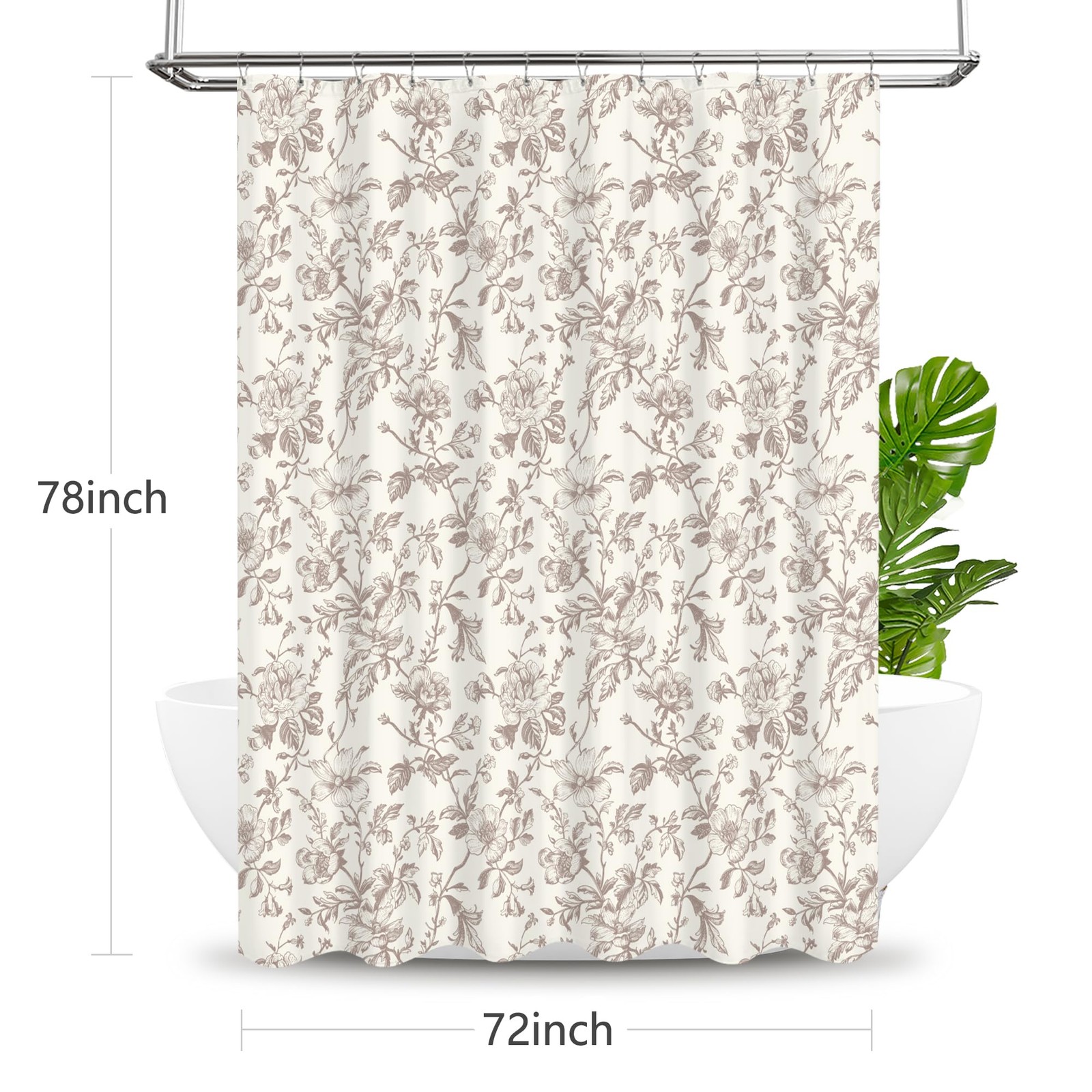Custom Printed Bath Curtain — custom printed polyester bath curtain detail view