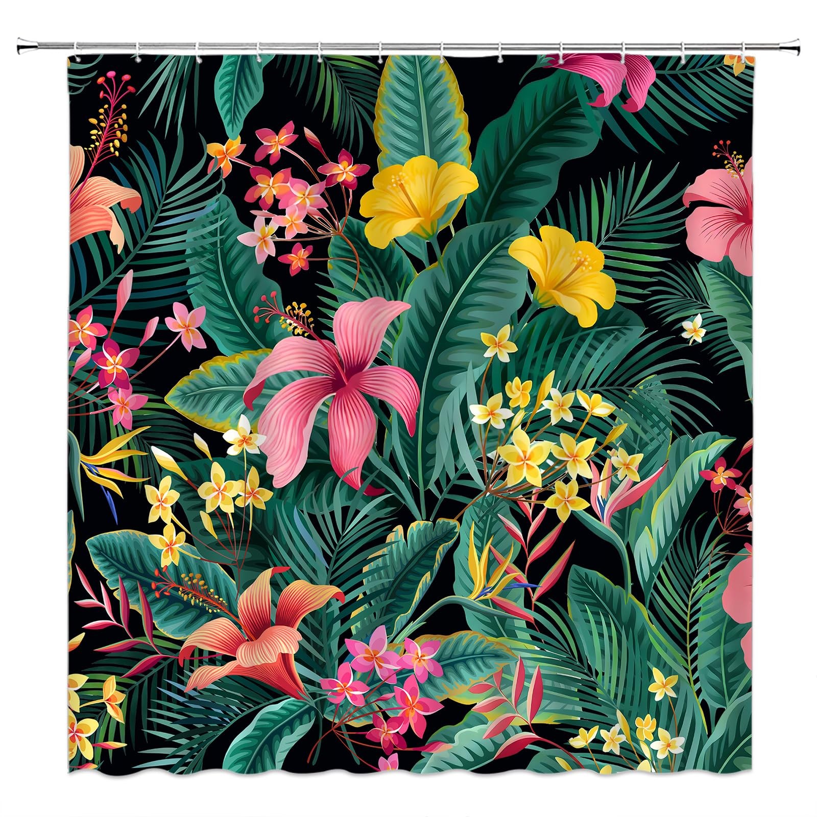 Custom Printed Bath Curtain — custom printed polyester bath curtain detail view