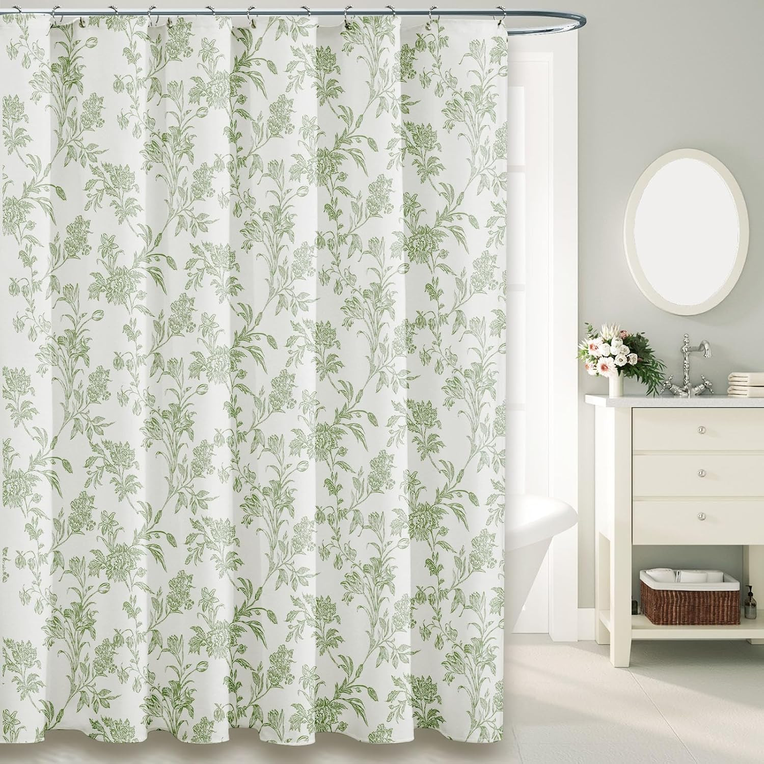Custom Printed Bath Curtain — custom printed polyester bath curtain
