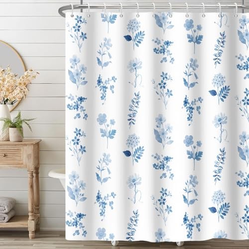 Custom Printed Bath Curtain — custom printed polyester bath curtain detail view