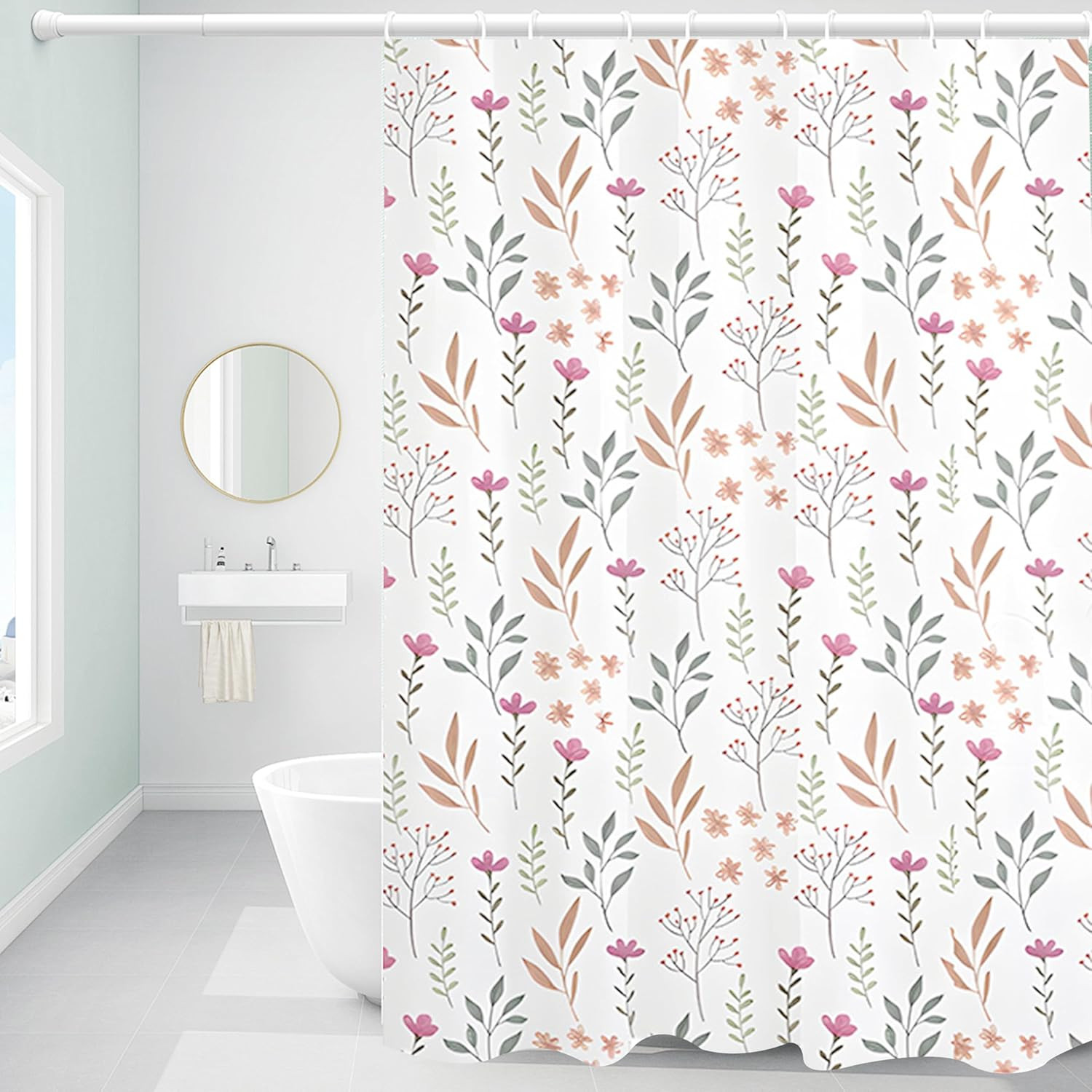 Custom Printed Bath Curtain — custom printed polyester bath curtain