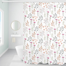 Plastic Shower Curtain Liner, Premium EVA 6G Fresh Flower Shower Curtain, Shower — custom printed polyester bath curtain
