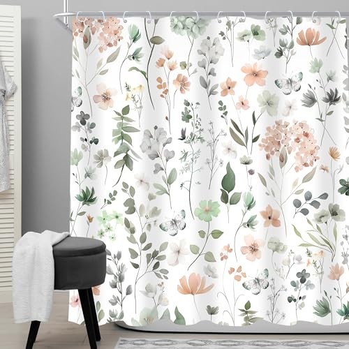 Custom Printed Bath Curtain — custom printed polyester bath curtain detail view