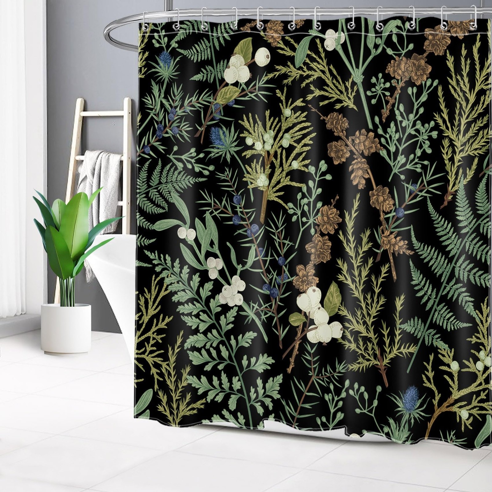 Custom Printed Bath Curtain — custom printed polyester bath curtain detail view