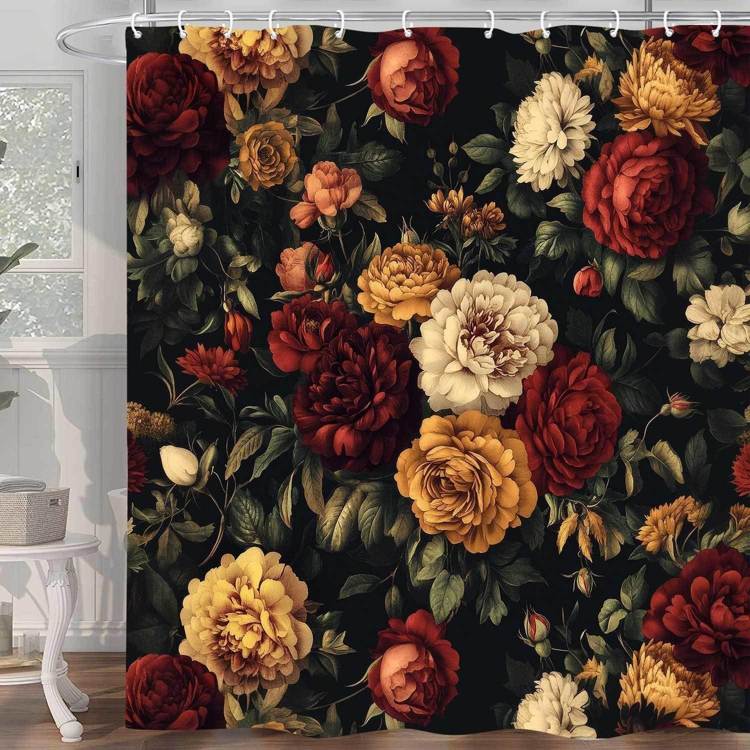 Custom Printed Bath Curtain — custom printed polyester bath curtain detail view