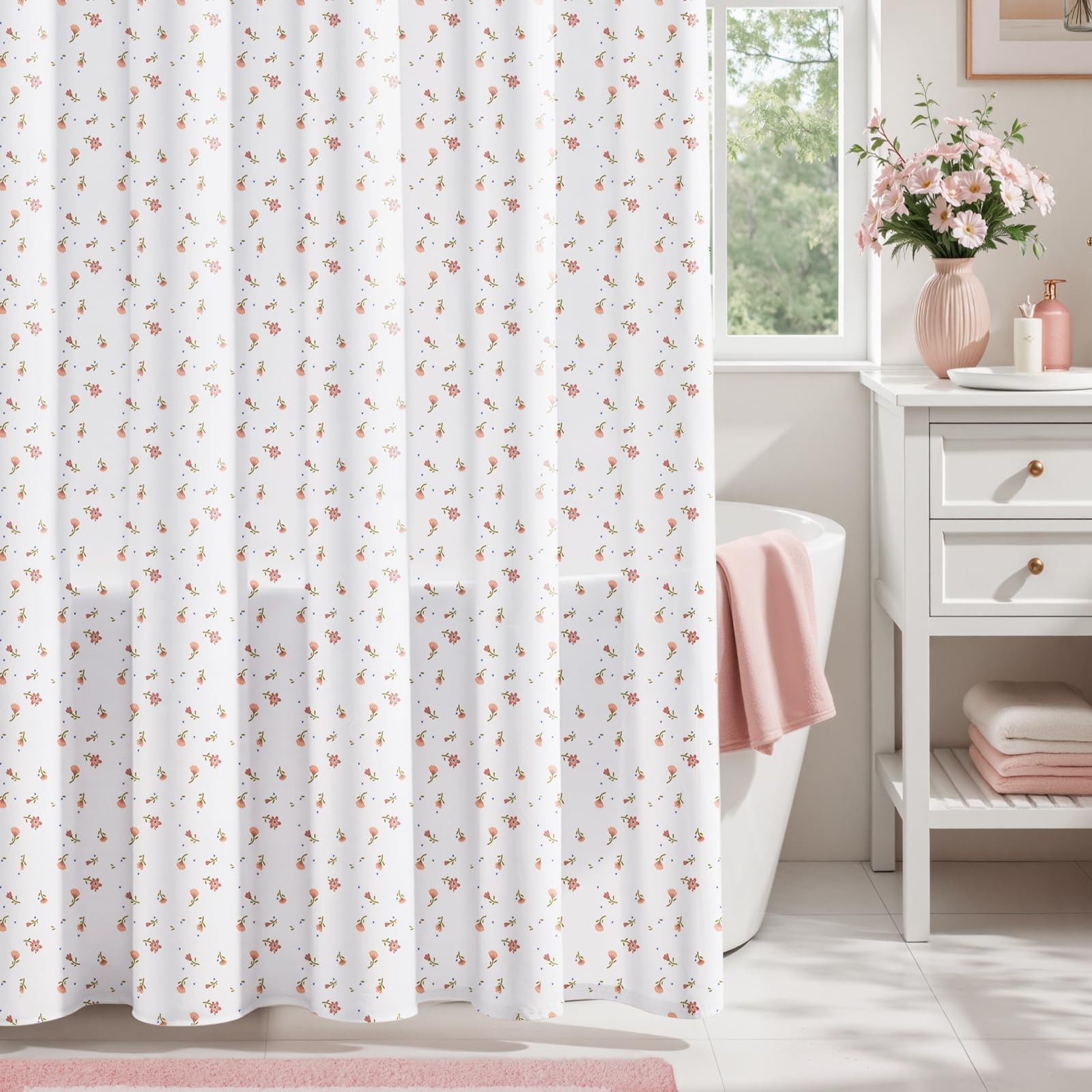 Custom Printed Bath Curtain — custom printed polyester bath curtain
