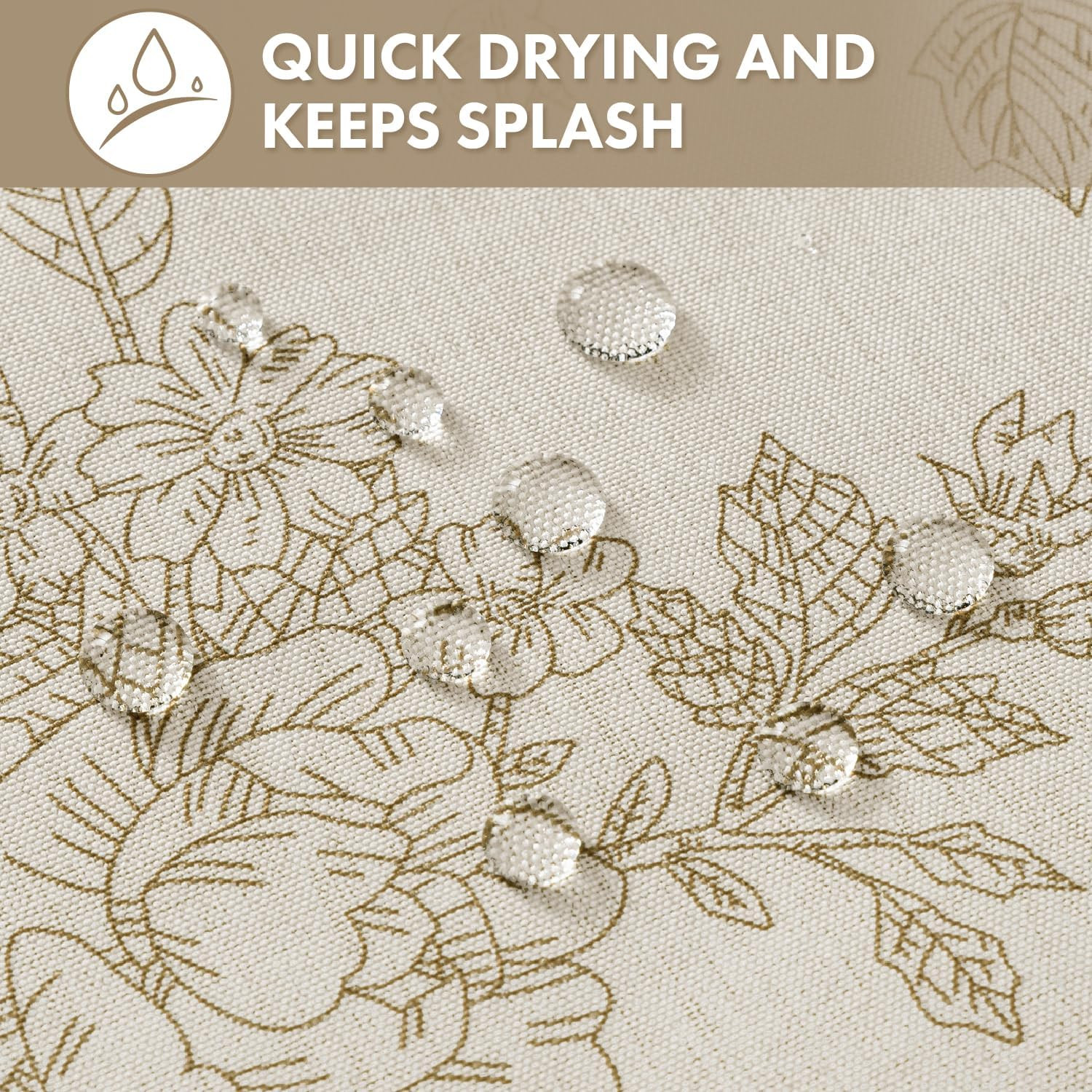 Custom Printed Bath Curtain — custom printed polyester bath curtain detail view