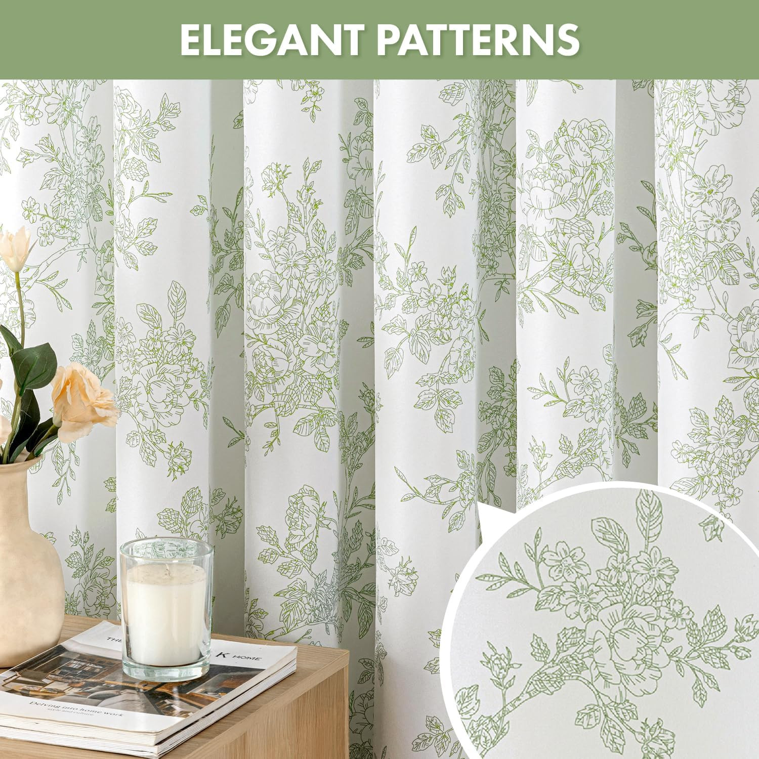 Custom Printed Bath Curtain — custom printed polyester bath curtain detail view