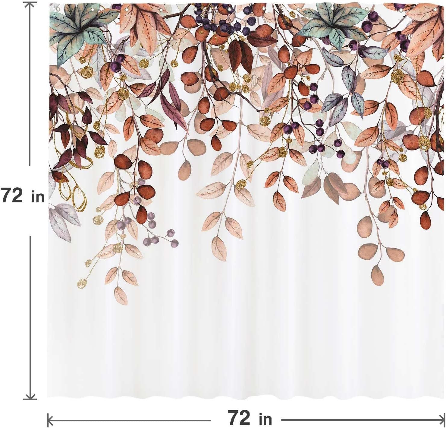 Custom Printed Bath Curtain — custom printed polyester bath curtain detail view
