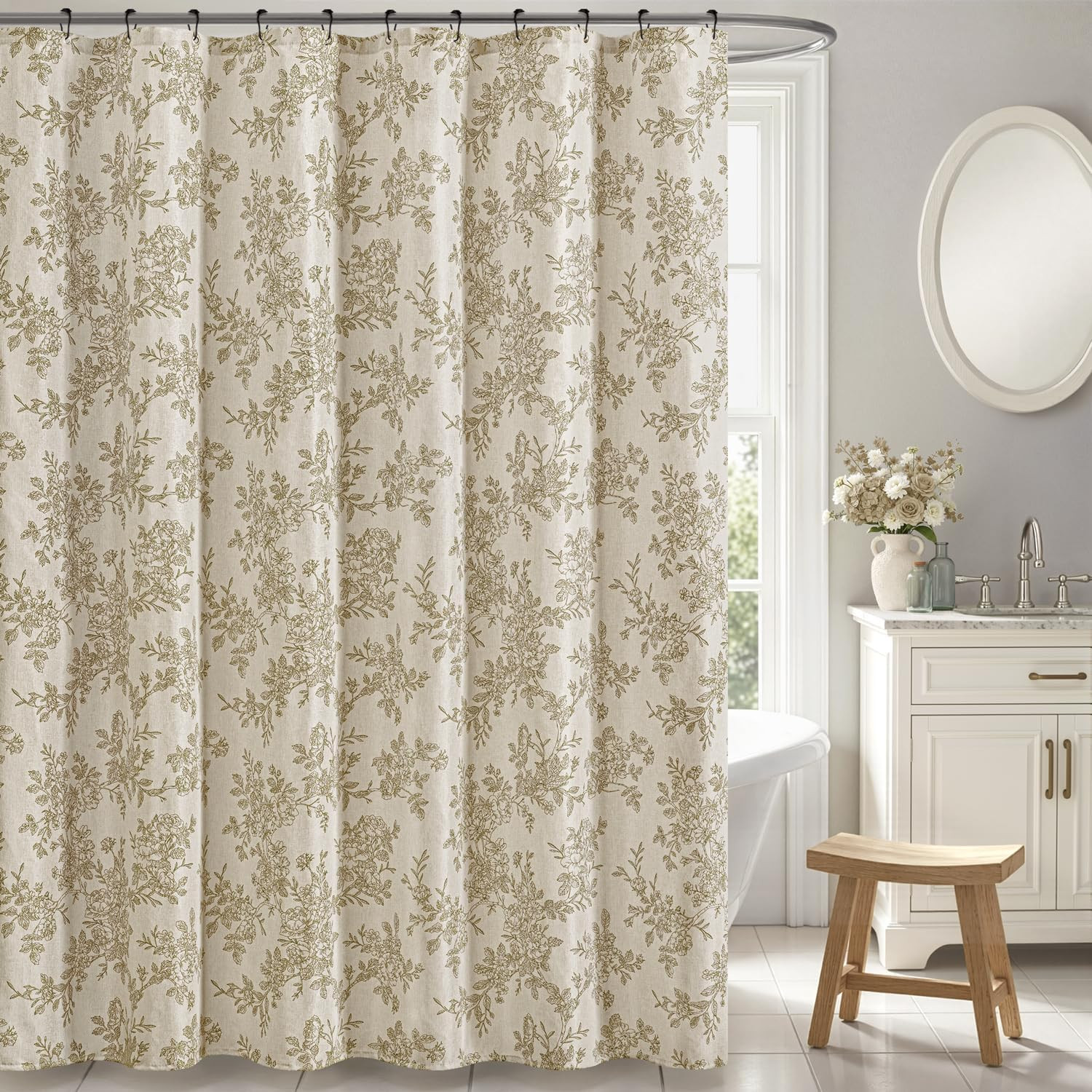 Custom Printed Bath Curtain — custom printed polyester bath curtain