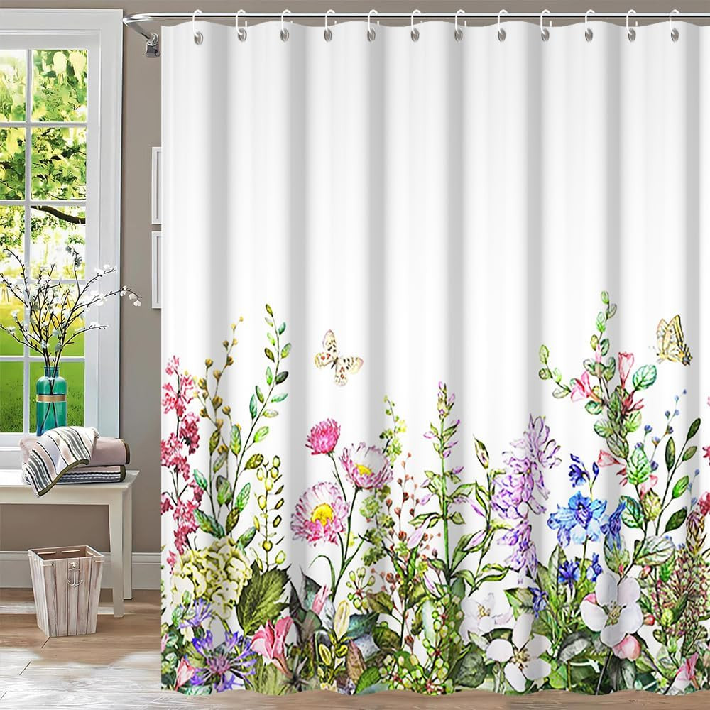 Custom Printed Bath Curtain — custom printed polyester bath curtain