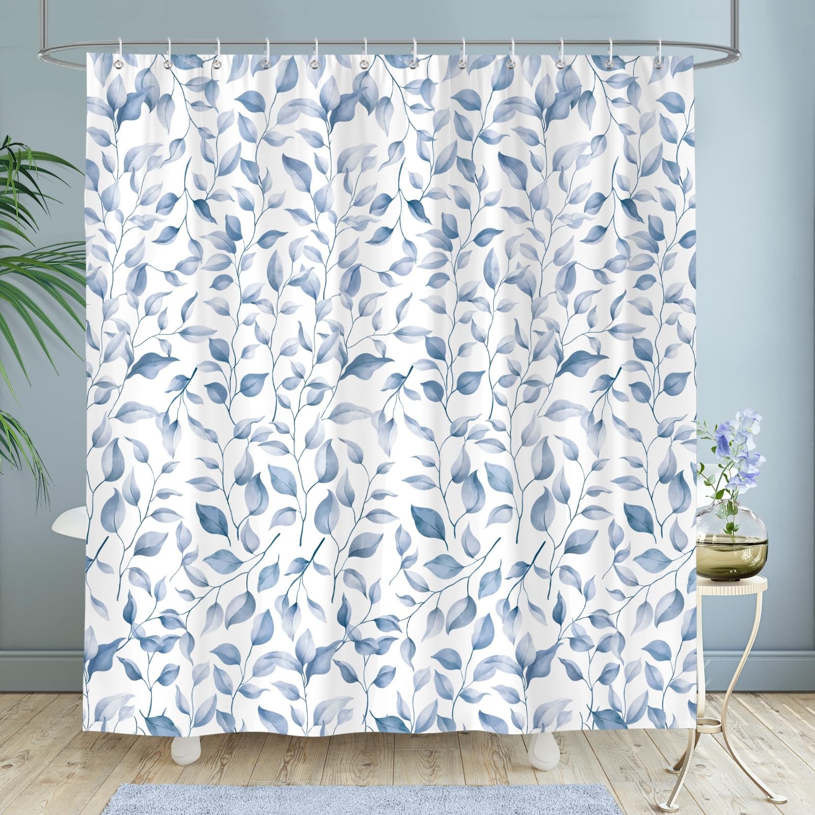 Custom Printed Bath Curtain — custom printed polyester bath curtain detail view