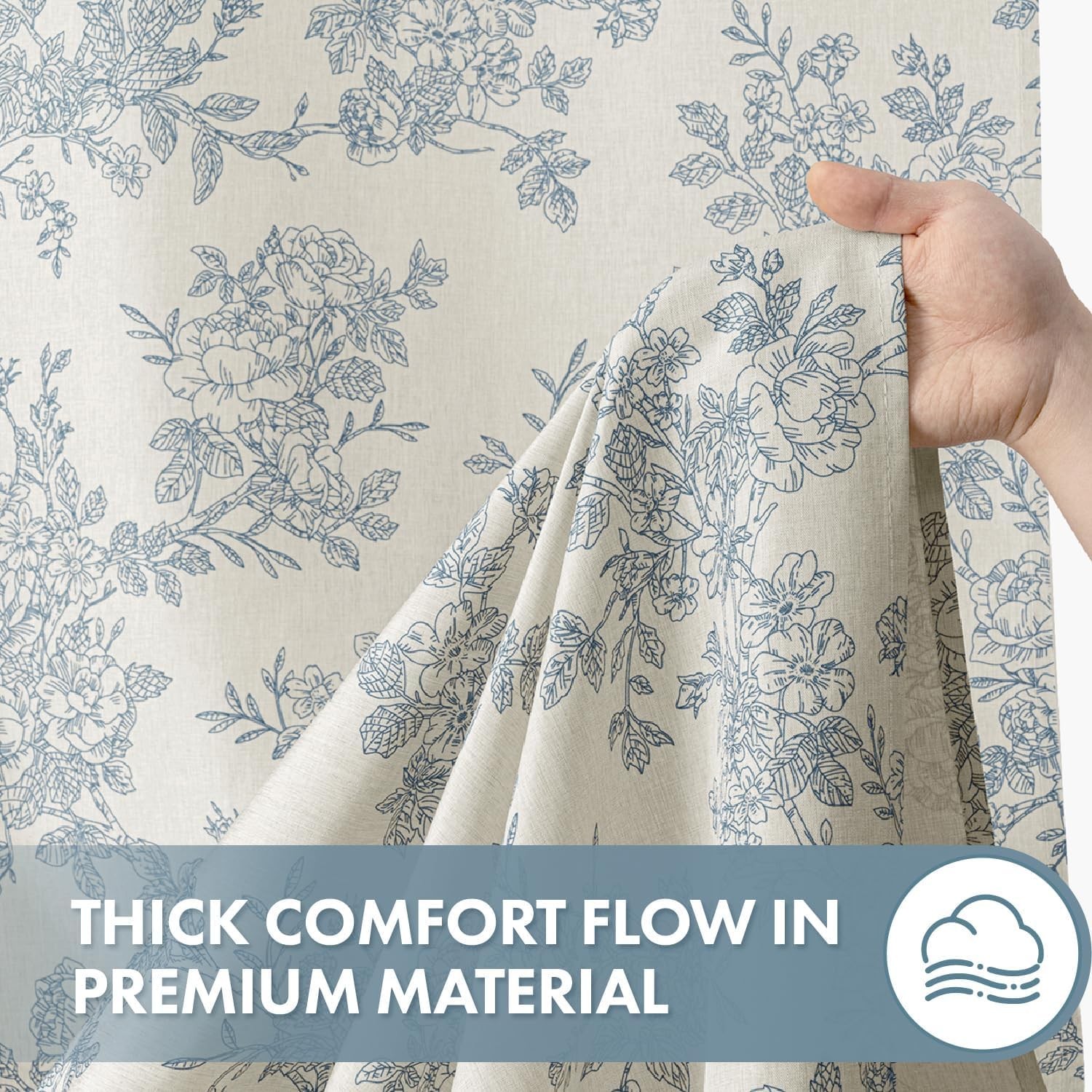 Custom Printed Bath Curtain — custom printed polyester bath curtain detail view