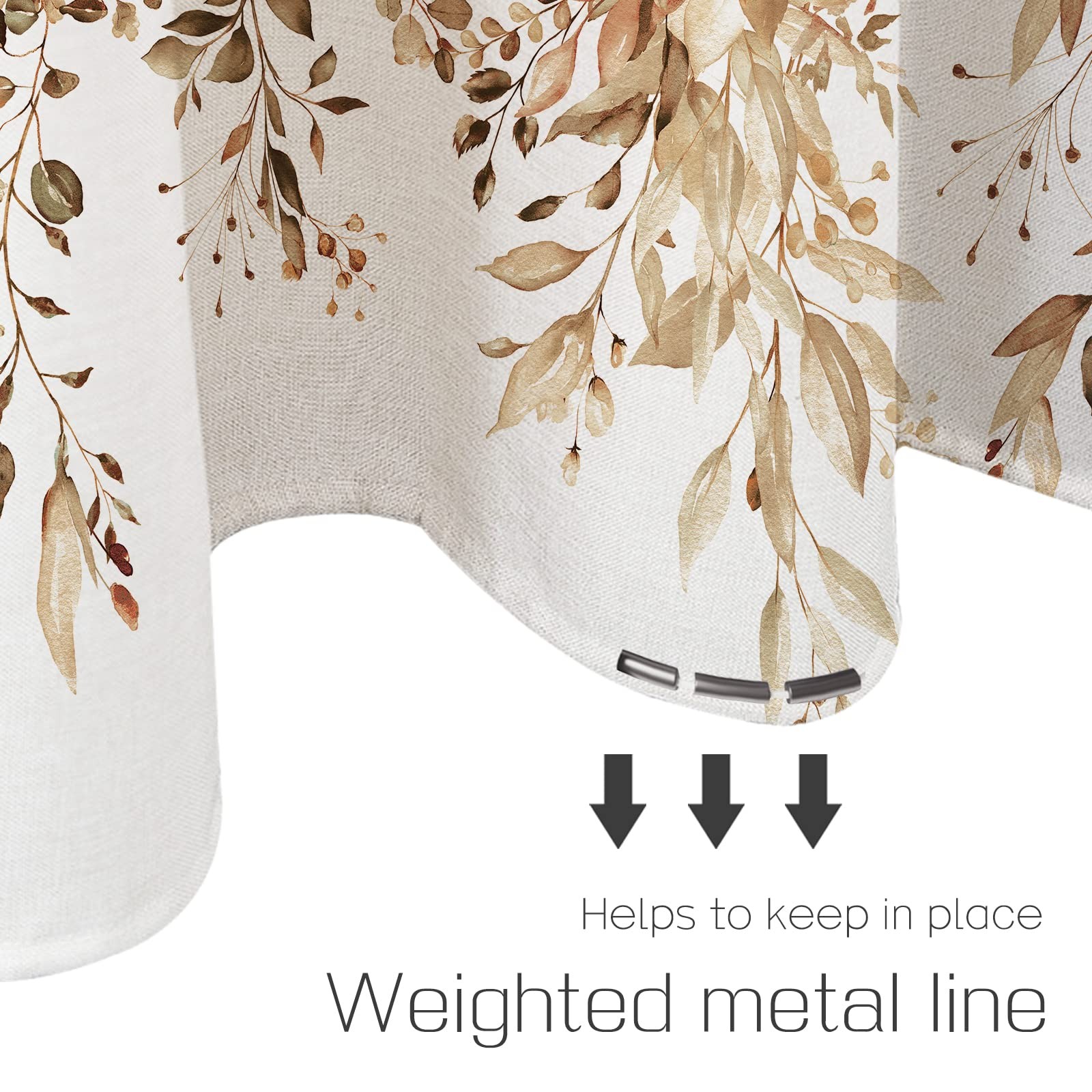 Custom Printed Bath Curtain — custom printed polyester bath curtain detail view