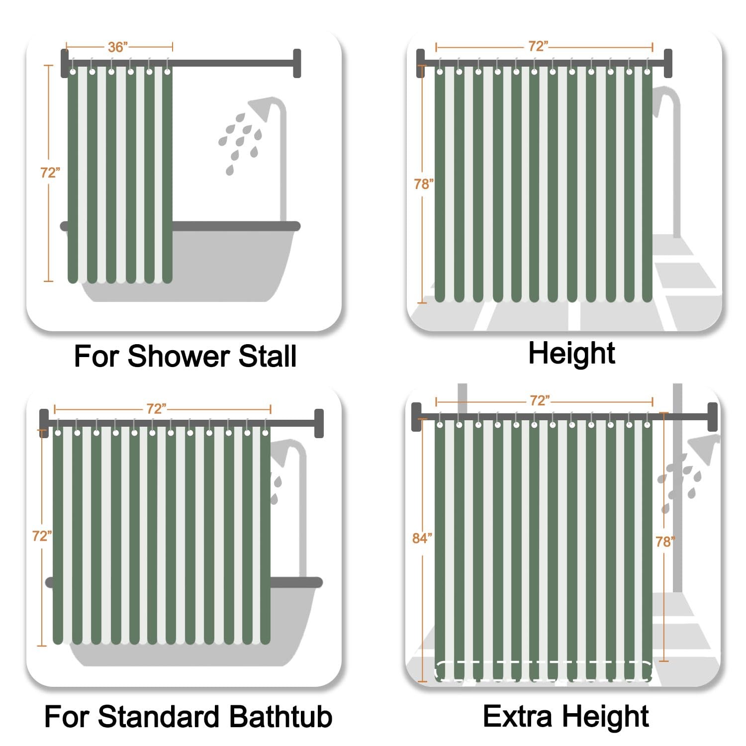 Custom Printed Bath Curtain — custom printed polyester bath curtain detail view