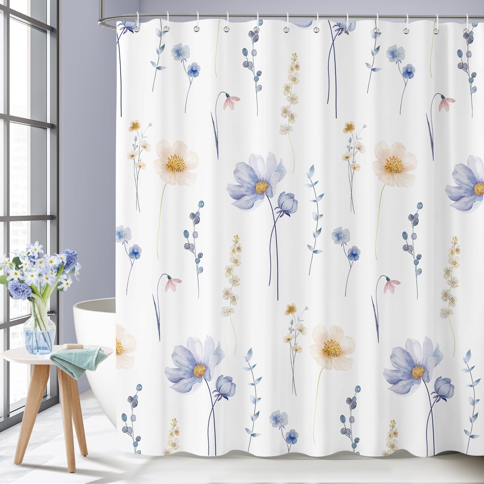 Custom Printed Bath Curtain — custom printed polyester bath curtain