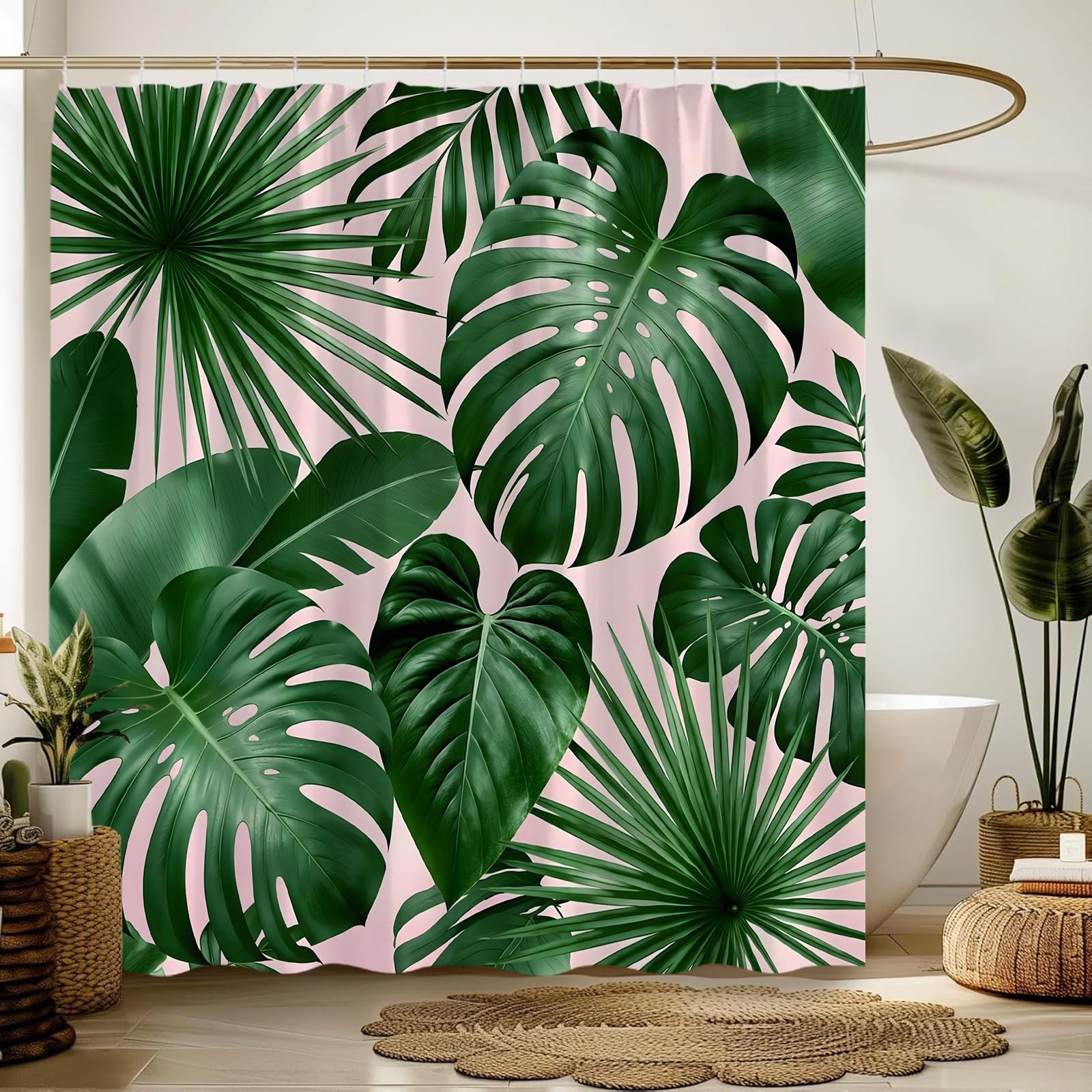 Custom Printed Bath Curtain — custom printed polyester bath curtain