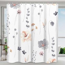 WITHLOC Floral Shower Curtains for Assorted colors , sizes — custom printed polyester bath curtain