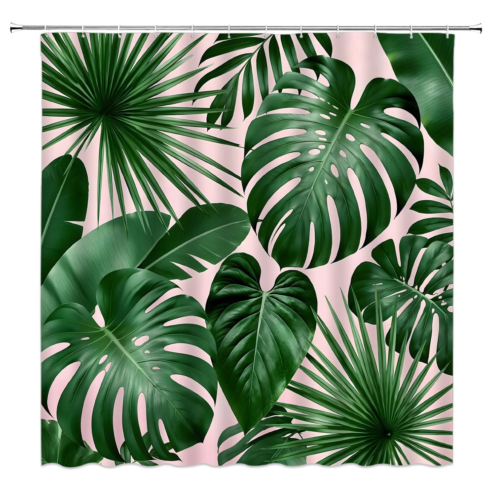 Custom Printed Bath Curtain — custom printed polyester bath curtain detail view