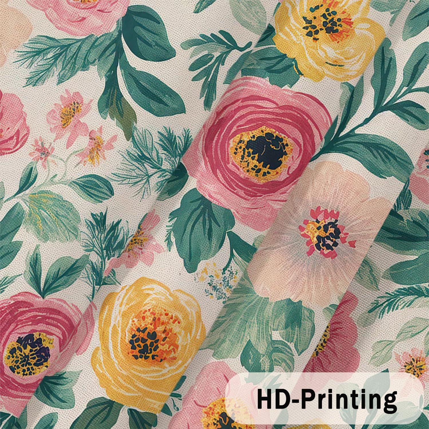 Custom Printed Bath Curtain — custom printed polyester bath curtain detail view