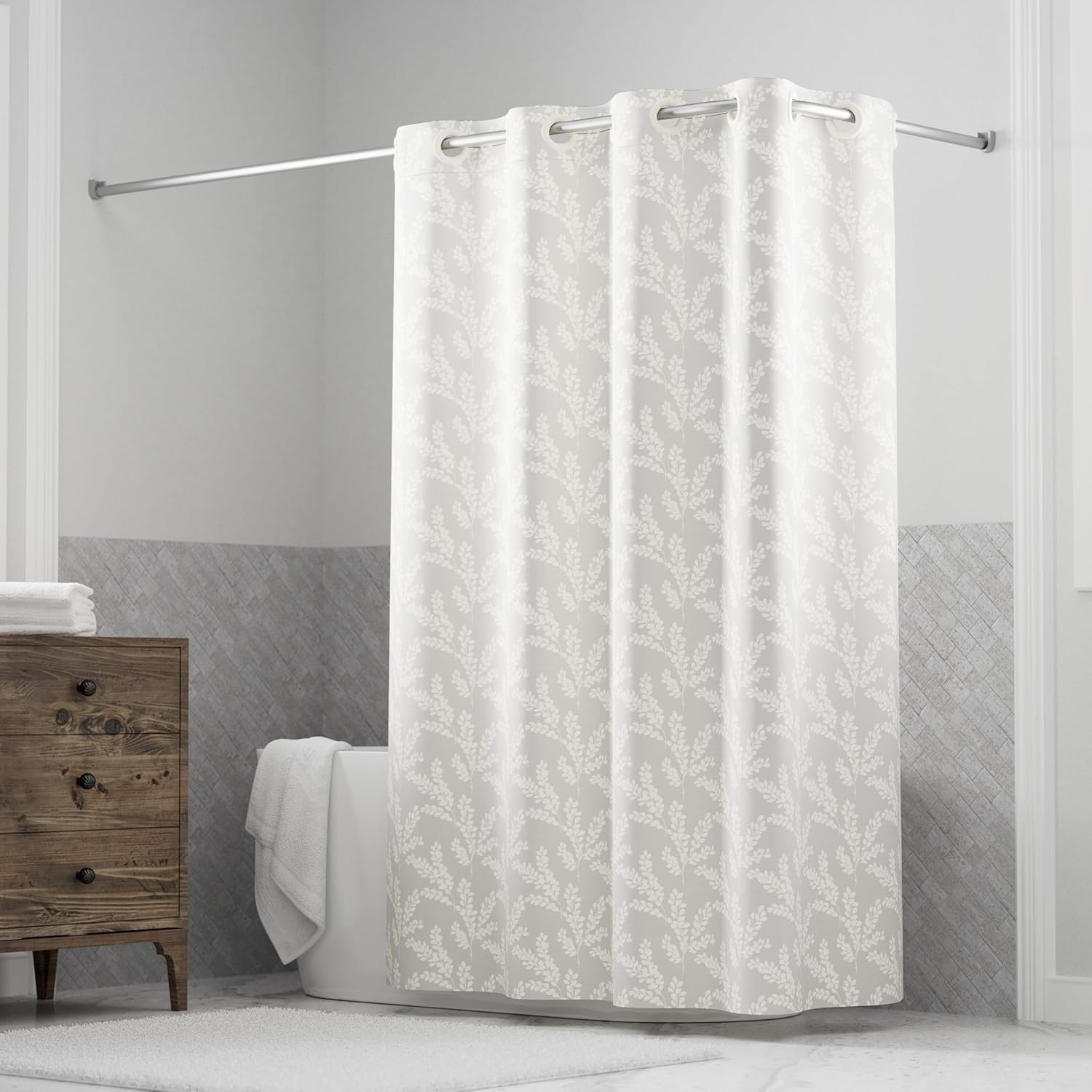 Custom Printed Bath Curtain — custom printed polyester bath curtain