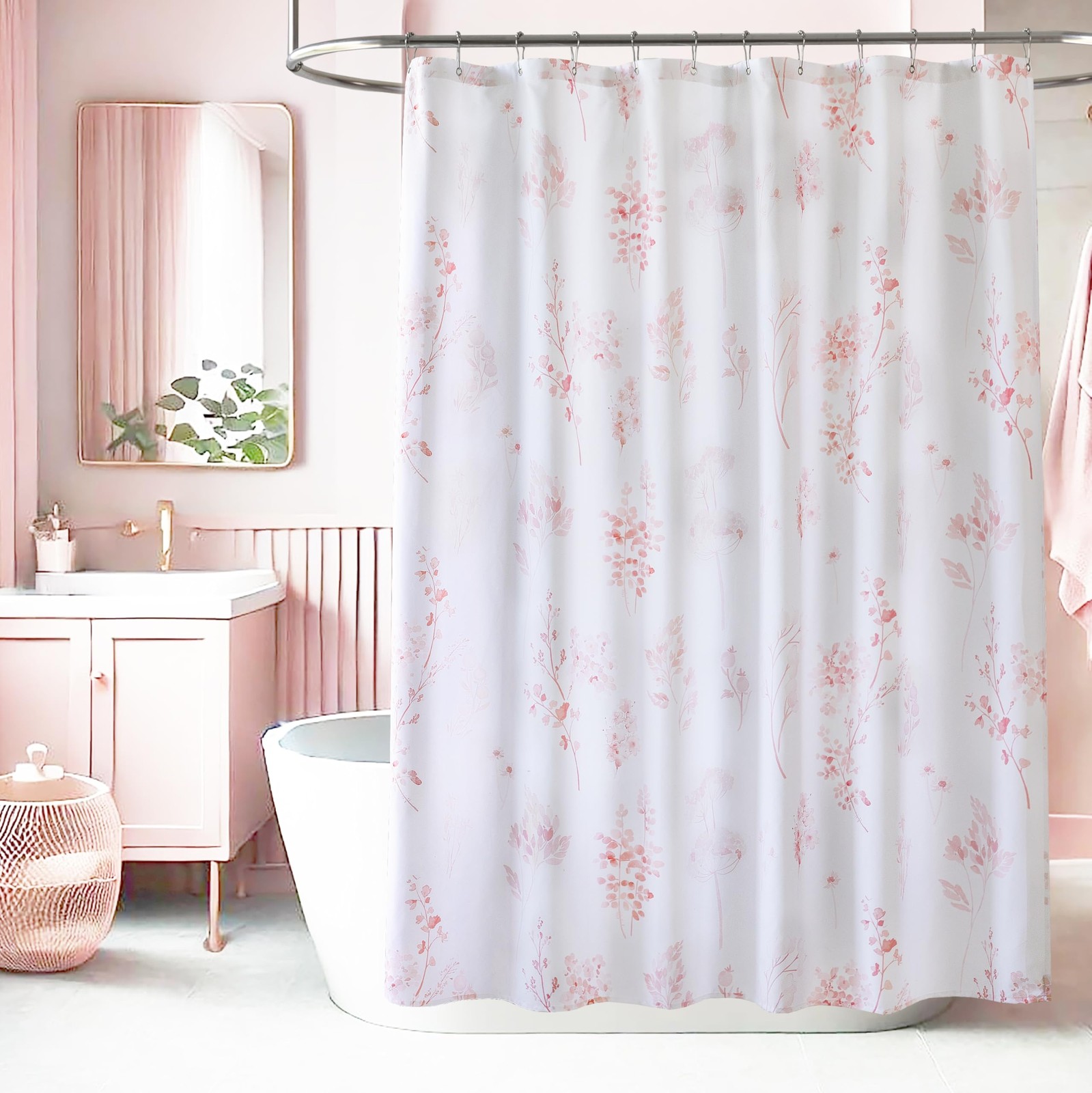 Custom Printed Bath Curtain — custom printed polyester bath curtain