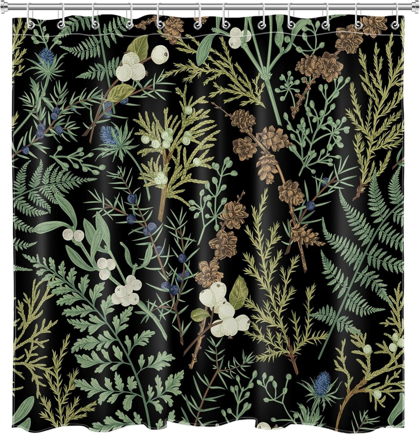 Custom Printed Bath Curtain — custom printed polyester bath curtain detail view