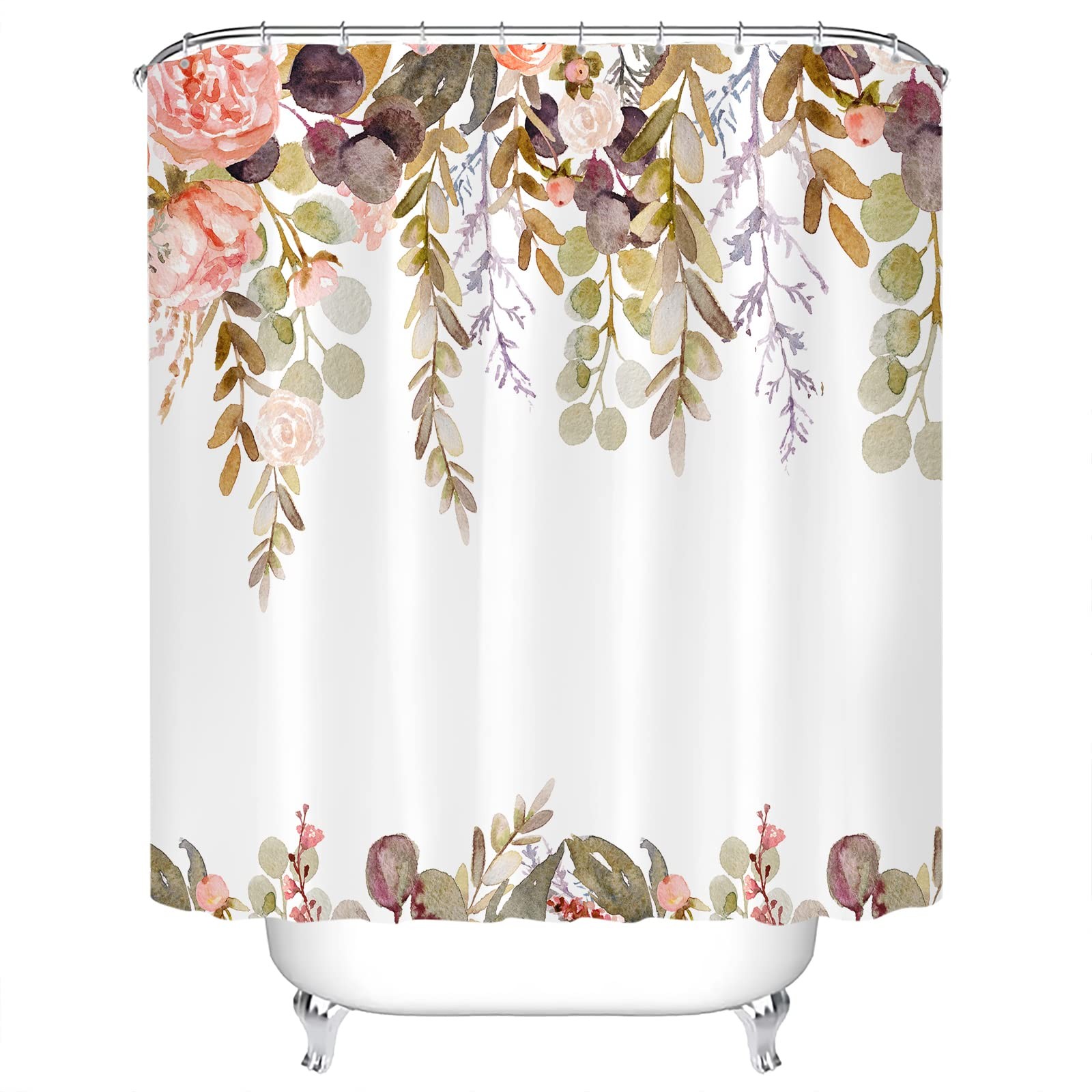 Custom Printed Bath Curtain — custom printed polyester bath curtain detail view