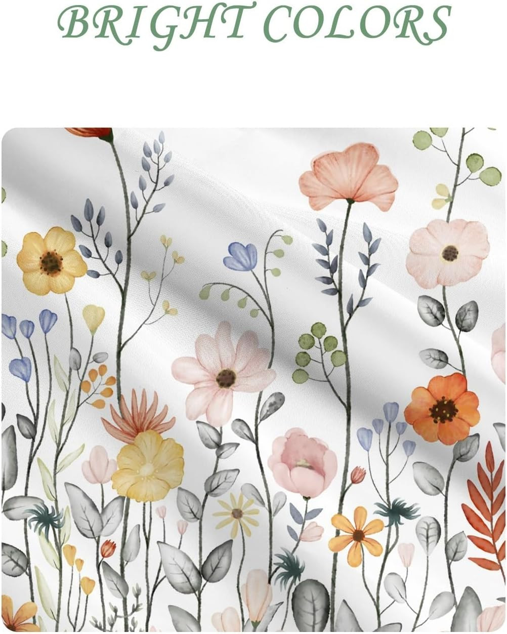Custom Printed Bath Curtain — custom printed polyester bath curtain detail view