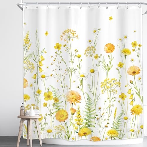Custom Printed Bath Curtain — custom printed polyester bath curtain detail view