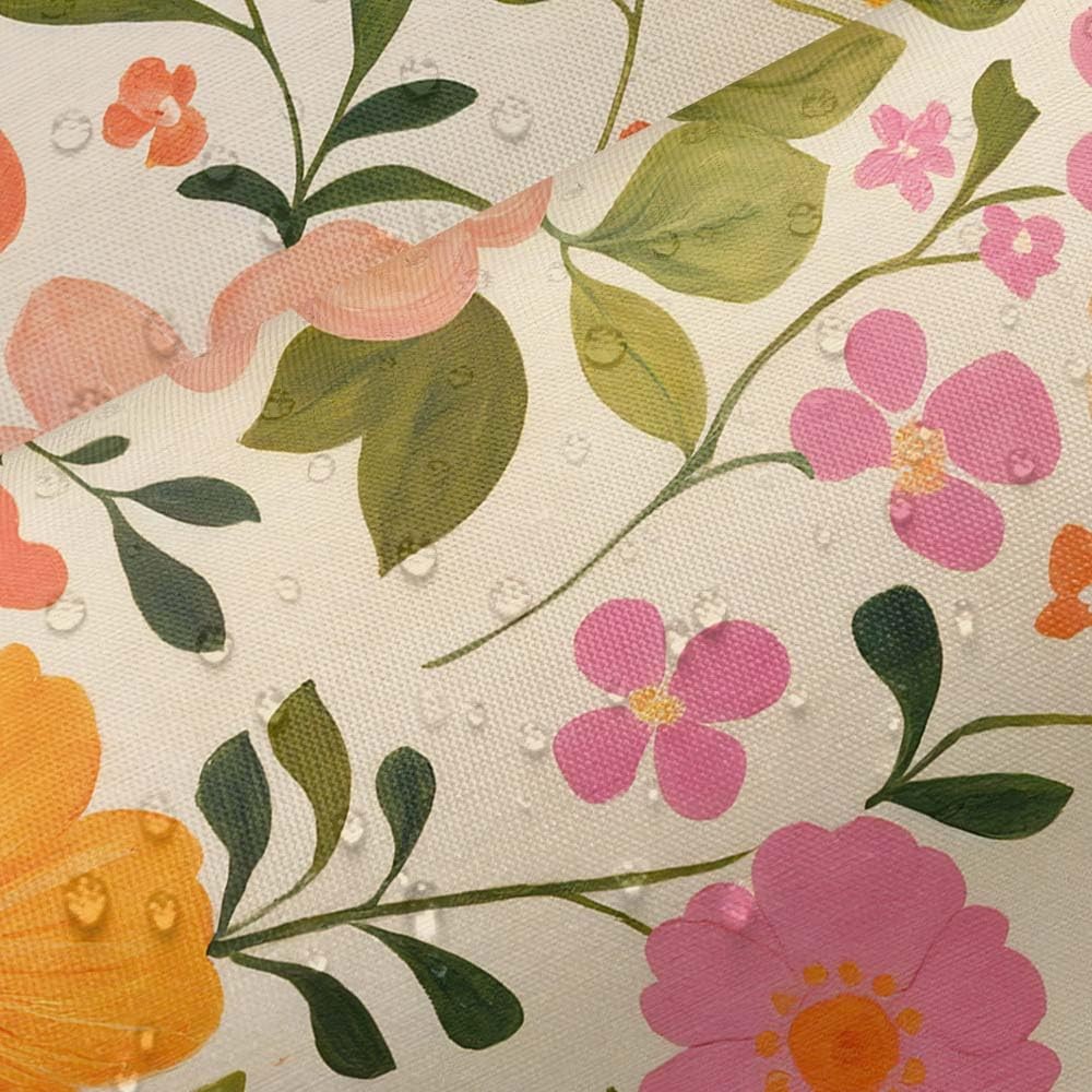 Custom Printed Bath Curtain — custom printed polyester bath curtain detail view