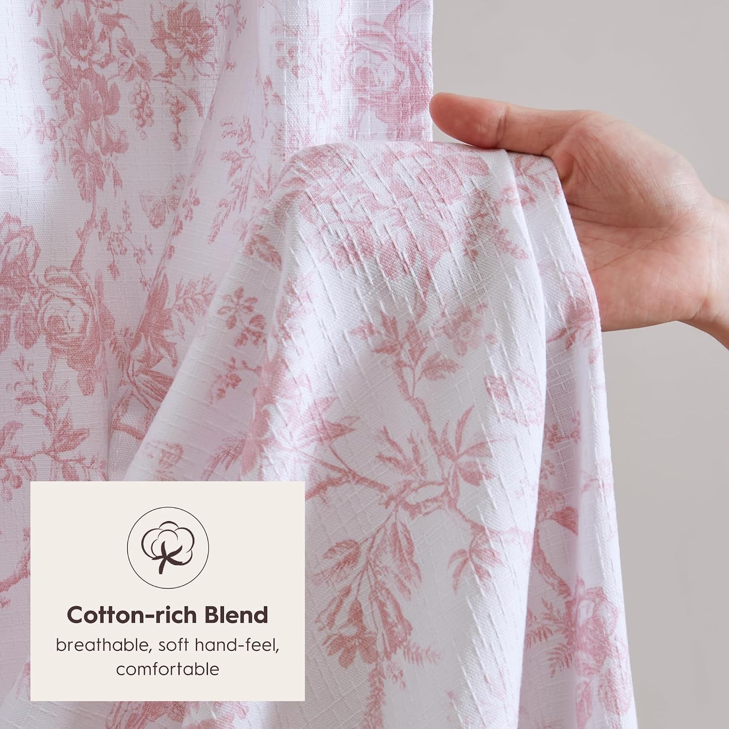 Custom Printed Bath Curtain — custom printed polyester bath curtain detail view