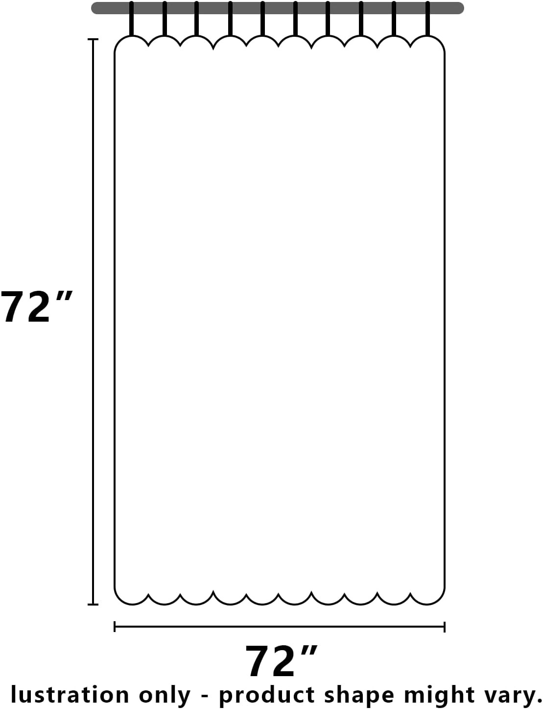Custom Printed Bath Curtain — custom printed polyester bath curtain detail view